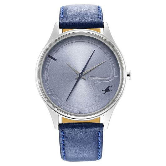 Fastrack 3290SL01 Quartz Analog Blue Dial Blue Leather Strap Men’s Watch