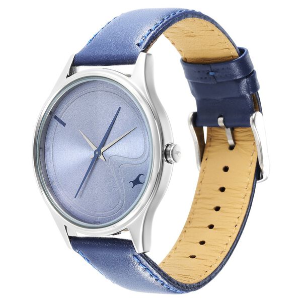 Fastrack 3290SL01 Quartz Analog Blue Dial Blue Leather Strap Men’s Watch