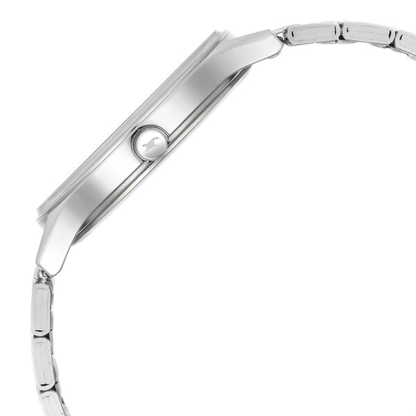 Fastrack 3290SM01 Quartz Analog White Dial Metal Strap Men’s Watch