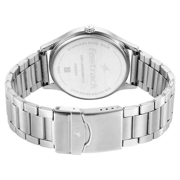 Fastrack 3290SM01 Quartz Analog White Dial Metal Strap Men’s Watch