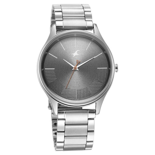 Fastrack 3298SM01 Quartz Analog Grey Dial Stainless Steel Strap Men’s Watch