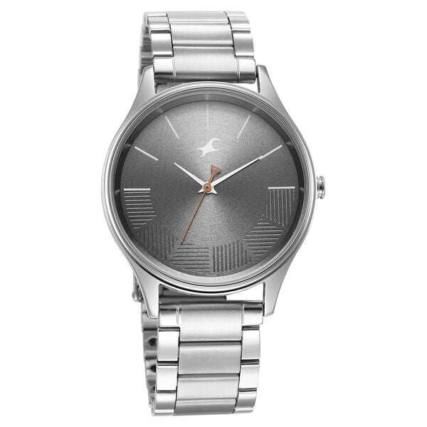 Fastrack 3298SM01 Quartz Analog Grey Dial Stainless Steel Strap Men’s Watch