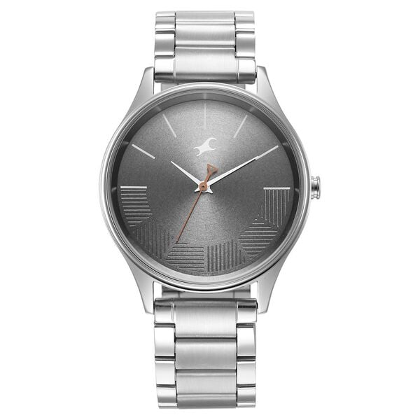 Fastrack 3298SM01 Quartz Analog Grey Dial Stainless Steel Strap Men’s Watch