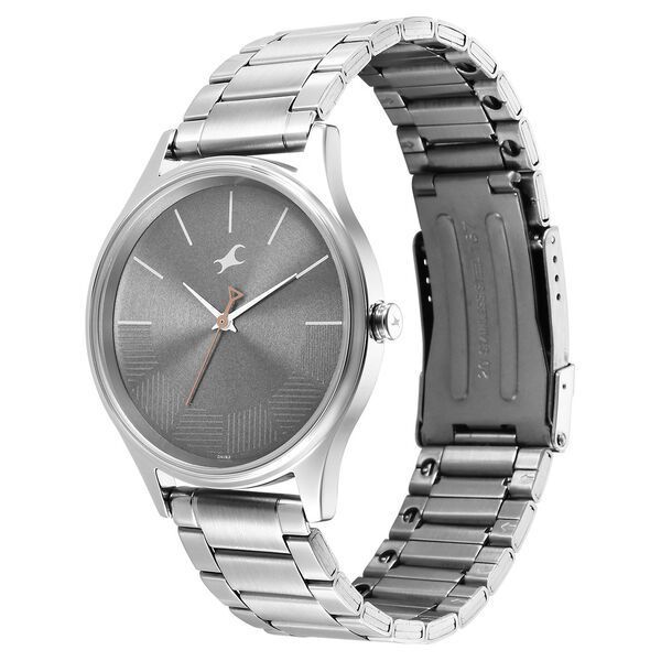 Fastrack 3298SM01 Quartz Analog Grey Dial Stainless Steel Strap Men’s Watch