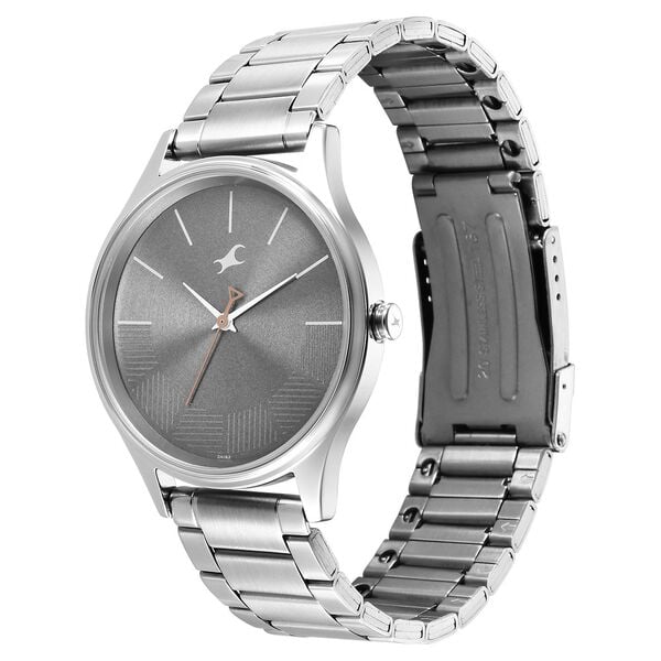 Fastrack 3291SM01 Quartz Analog Grey Dial Metal Strap Men’s Watch