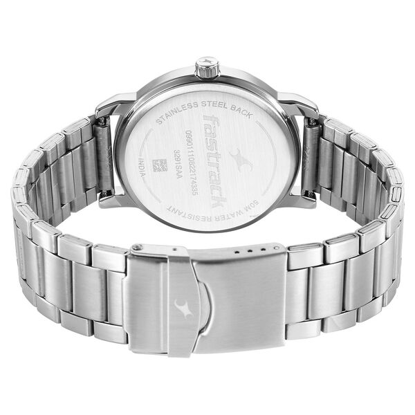 Fastrack 3291SM01 Quartz Analog Grey Dial Metal Strap Men’s Watch
