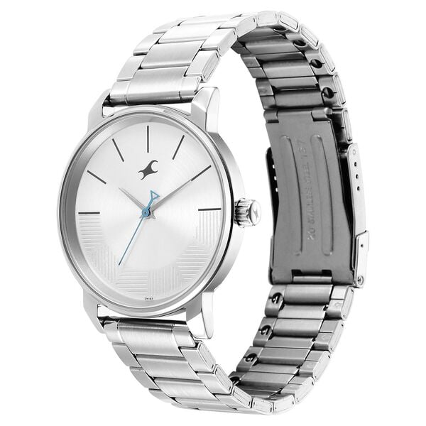 Fastrack 3291SM02 Quartz Analog Silver Dial Metal Strap Men’s Watch