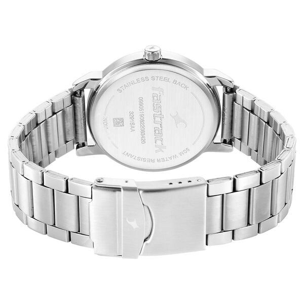 Fastrack 3291SM02 Quartz Analog Silver Dial Metal Strap Men’s Watch