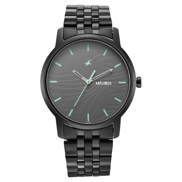 Fastrack Urban Camo NS3295NM01 Quartz Analog Black Dial Black Metal Strap Men’s Watch