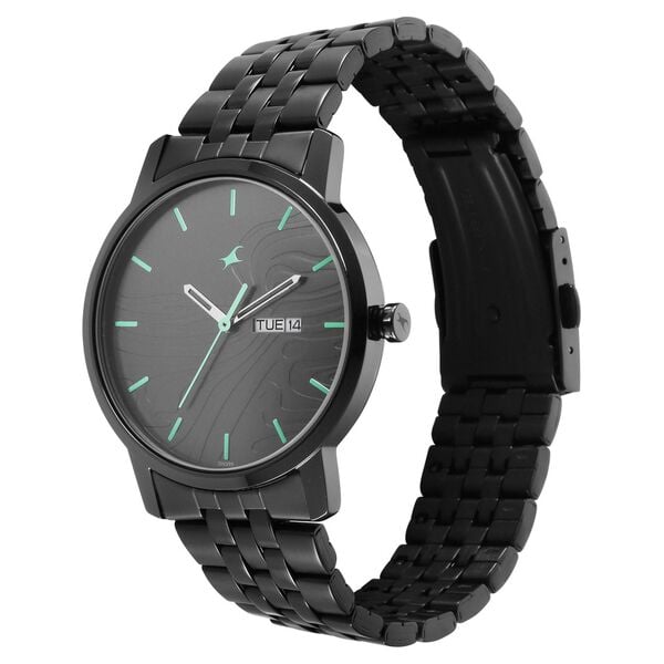 Fastrack Urban Camo NS3295NM01 Quartz Analog Black Dial Black Metal Strap Men’s Watch