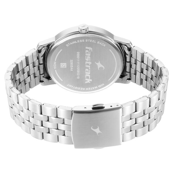 Fastrack 3295SM01 Quartz Analog White Dial Metal Strap Men’s Watch