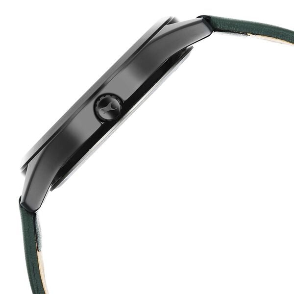 Fastrack 3317NL01 Stunners Quartz Analog Black Dial Green Leather Strap Men’s Watch