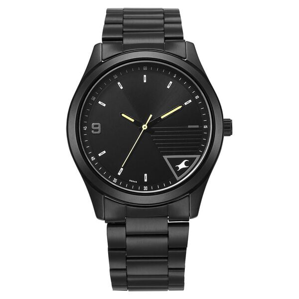 Fastrack 3317NM01 Stunners Quartz Analog Black Dial Black Metal Strap Men’s Watch
