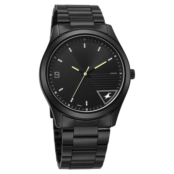 Fastrack 3317NM01 Stunners Quartz Analog Black Dial Black Metal Strap Men’s Watch