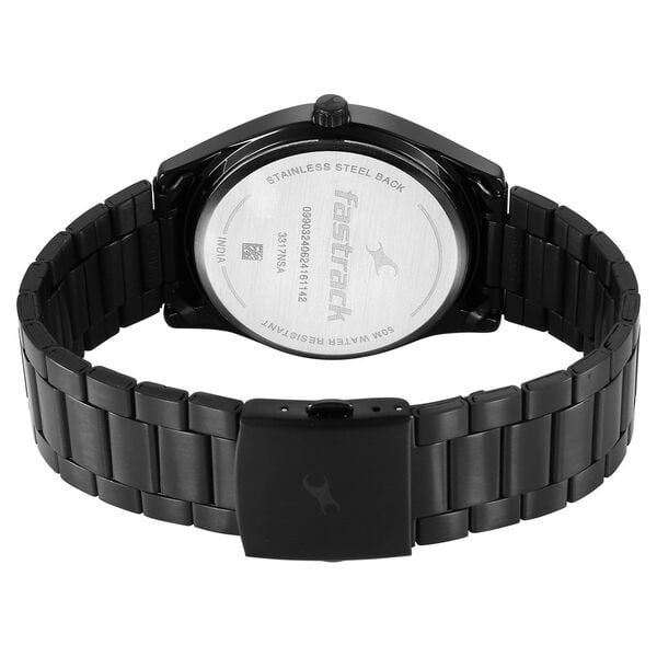 Fastrack 3317NM01 Stunners Quartz Analog Black Dial Black Metal Strap Men’s Watch