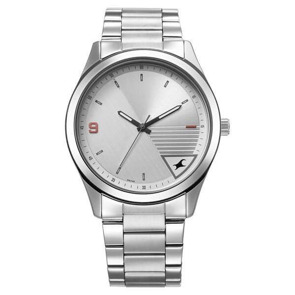 Fastrack 3317SM01 Stunners Quartz Analog Silver Dial Silver Stainless Steel Strap Men’s Watch