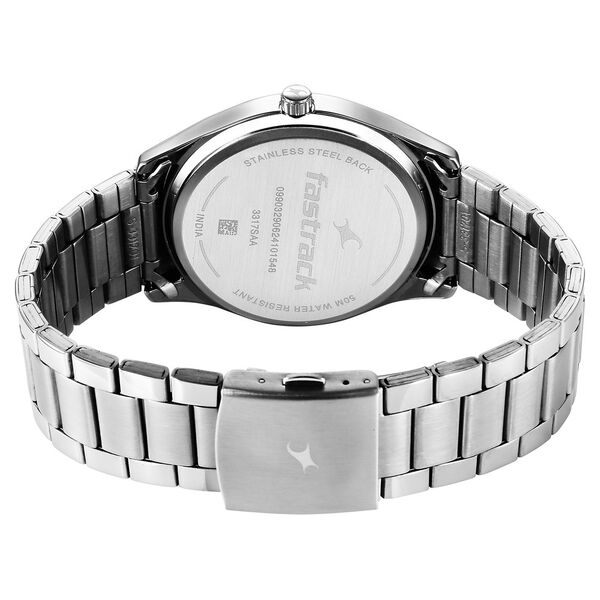 Fastrack 3317SM01 Stunners Quartz Analog Silver Dial Silver Stainless Steel Strap Men’s Watch