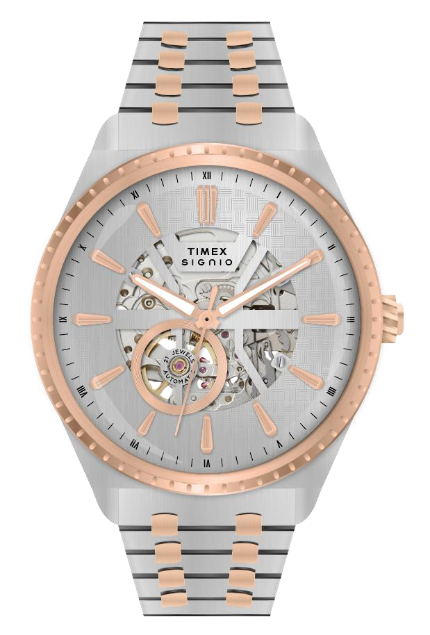 Timex TWEG34000 Signio Automatic Silver Dial Two-Tone Stainless Steel Men's Watch