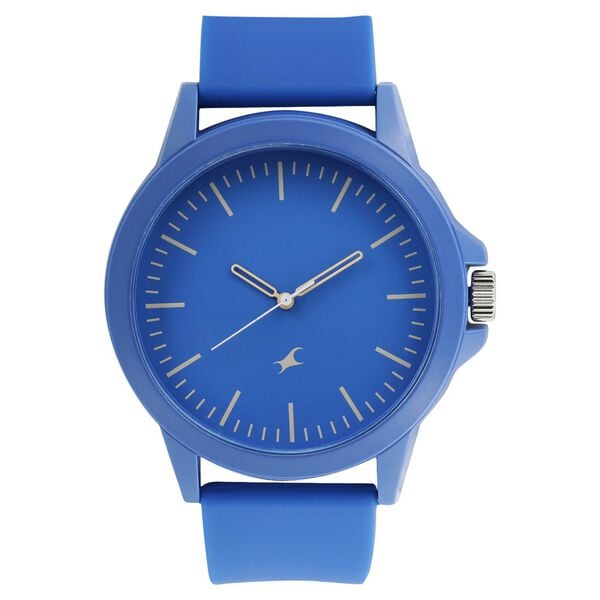 Fastrack 38024PP27 watch front view blue dial