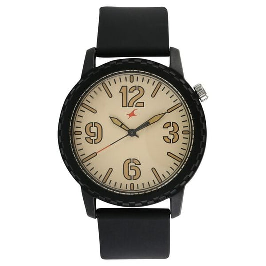 Fastrack 38039PP02 Quartz Analog Beige Dial Plastic Strap Unisex Watch