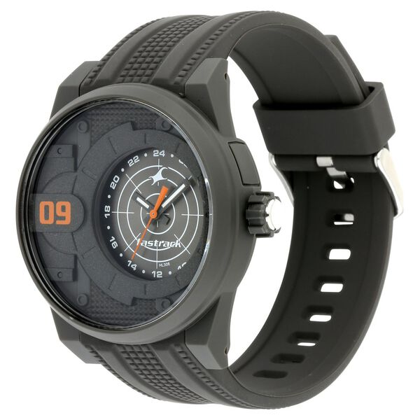 Fastrack 38058PP02 Quartz Analog Grey Dial Grey Silicone Strap Men’s Watch