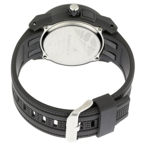 Fastrack 38058PP02 Quartz Analog Grey Dial Grey Silicone Strap Men’s Watch
