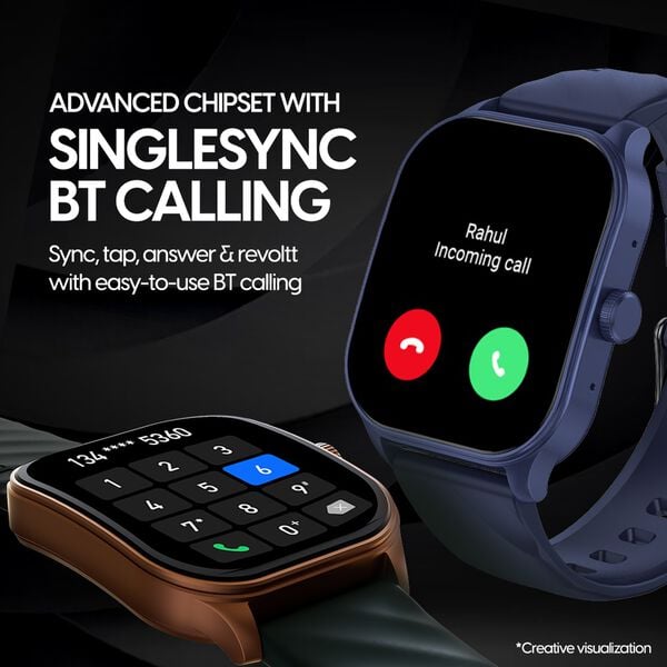Fastrack 38086PP01 Limitless FS2 Pro Smartwatch 1.96" Super AMOLED Display BT Calling Black Silicone Strap