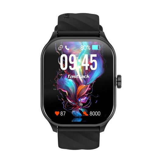 Fastrack Reflex Beat Pro Smartwatch Quartz-Digital Black Silicone Strap Unisex Wearable