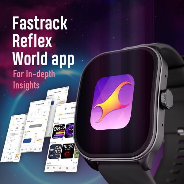 Fastrack POWER-BEIGE Reflex Power Unisex AMOLED Smartwatch with Bluetooth Calling Beige Strap