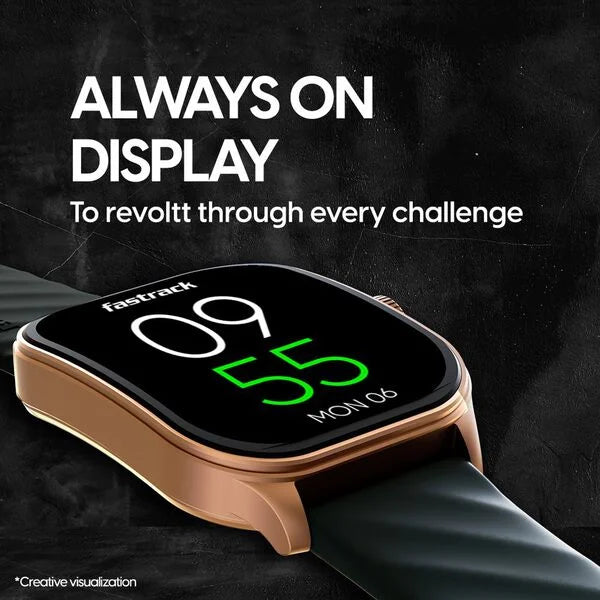 Fastrack 38086PP13 Limitless FS2 Pro Smartwatch 1.96" Super AMOLED Display BT Calling Beige Silicone Strap
