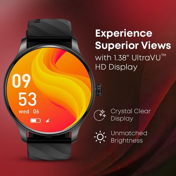 Fastrack 38088PP07K Jupiter R1 Smartwatch 3.50 cm UltraVU TFT Display Blue Silicone Strap Unisex Watch