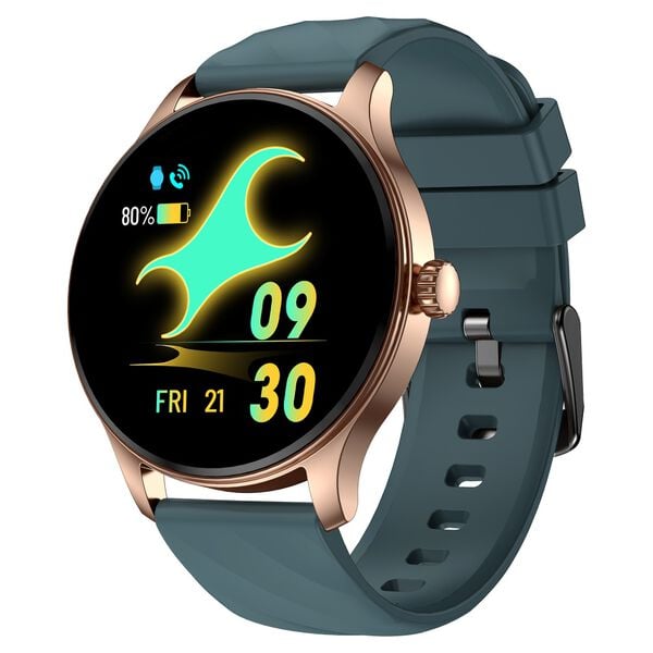 Fastrack 38088PP08K Jupiter R1 Smartwatch 3.50 cm UltraVU TFT Display Teal Silicone Strap Unisex Watch