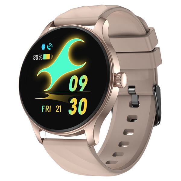 Fastrack 38088PP10K Jupiter R1 Smartwatch 3.50 cm UltraVU TFT Display Beige Silicone Strap Unisex Watch