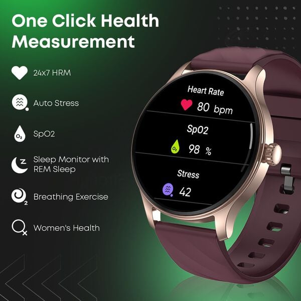 Fastrack 38088PP10K Jupiter R1 Smartwatch 3.50 cm UltraVU TFT Display Beige Silicone Strap Unisex Watch