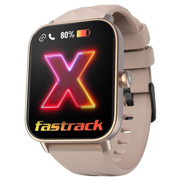 Fastrack 38100PP10K Limitless Glide X Beige Smartwatch with BT Calling & 100+ Sports Modes