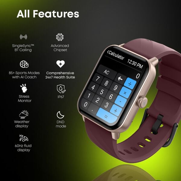 Fastrack 38100PP10K Limitless Glide X Beige Smartwatch with BT Calling & 100+ Sports Modes