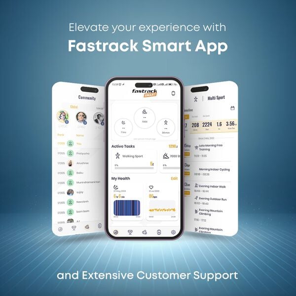 Fastrack 38100PP10K Limitless Glide X Beige Smartwatch with BT Calling & 100+ Sports Modes