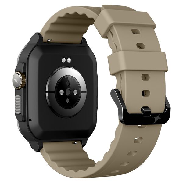 Fastrack 38106PP02 Active Pro Smartwatch AMOLED Display Khaki Silicone Strap Unisex Watch