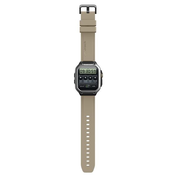 Fastrack 38106PP02 Active Pro Smartwatch AMOLED Display Khaki Silicone Strap Unisex Watch