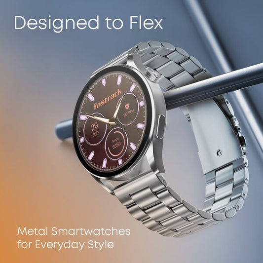 Fastrack 38126WM01K Dezire FX1 Smartwatch with Bluetooth Calling & 3.5 cm Ultravu Display