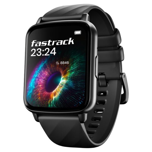 Fastrack 38135PP01K Jupiter S1 Smartwatch 1.83″ TFT Display Black Silicone Strap Unisex Watch