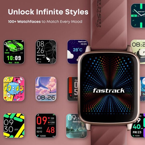 Fastrack 38135PP01K Jupiter S1 Smartwatch 1.83″ TFT Display Black Silicone Strap Unisex Watch