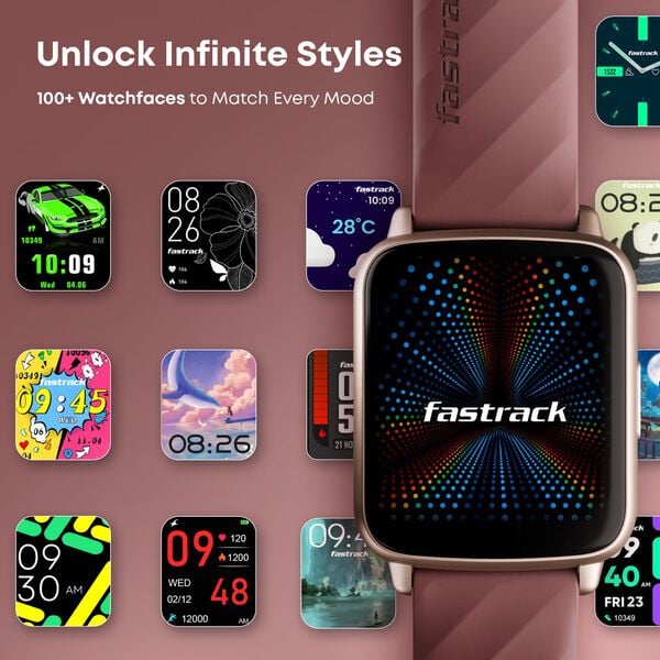 Fastrack 38135PP05K Jupiter S1 Quartz-Digital Smartwatch 1.83″ TFT Display Beige Silicone Strap Unisex Watch (Copy)
