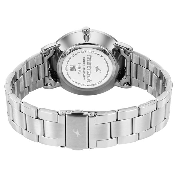 Fastrack 38159SM02 Stunners X Men’s Quartz Analog Blue Dial Stainless Steel Watch