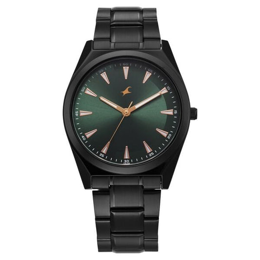 Fastrack 38162NM01 Quartz Analog Green Dial Stainless Steel Strap Men’s Watch