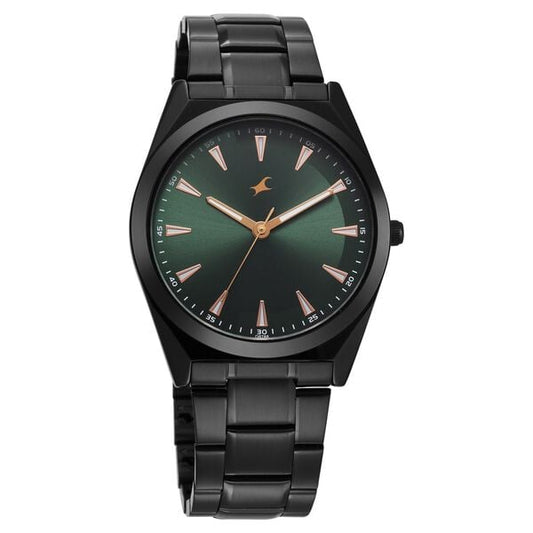 Fastrack 38162NM01 Quartz Analog Green Dial Stainless Steel Strap Men’s Watch