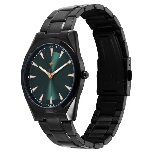 Fastrack 38162NM01 Quartz Analog Green Dial Stainless Steel Strap Men’s Watch