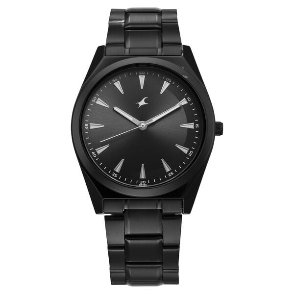 Fastrack Men Stunners X Black Dial Stainless Steel Strap Analog Watch – 38162NM02 Analog Quartz Men Watch | Black Dial, Black Stainless Steel Strap, Casual Everyday Style
