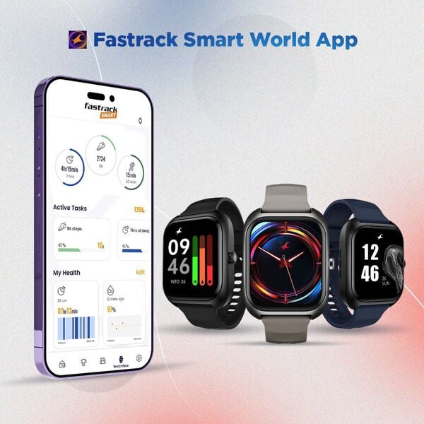 Fastrack 38175PP01K VOX Plus Smartwatch with 4.69 cm UltraVU Display & Smart Features