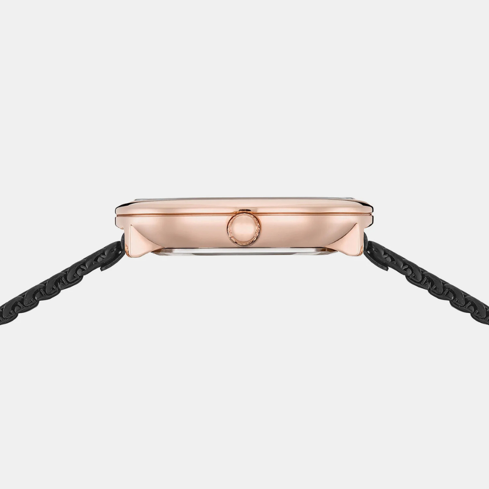 Daniel Wellington DW0DL2702 Burgundy Dial Women's Black Stainless Steel Watch